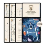 Ravenclaw Digital Planner Cover for GoodNotes - Blue Leather with Eagle Crest