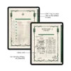 Slytherin Theme Digital Notebook Template-Library Card