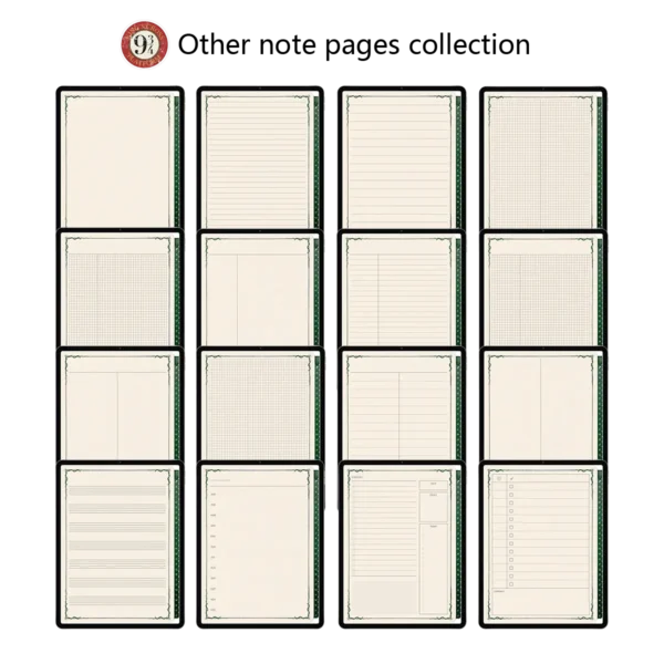 Slytherin theme digital notebook template 16