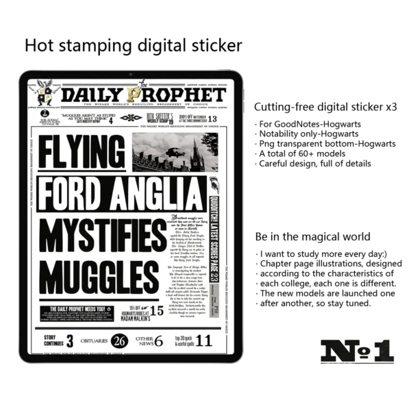 Harry Potter Series - Daily Prophet - Digital Stickers