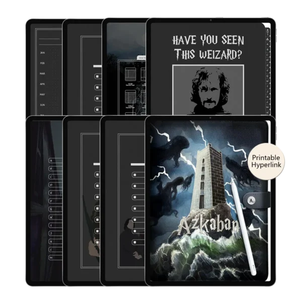 Azkaban Digital Planner for GoodNotes - Dark Fortress Leather Cover