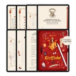 Gryffindor Digital Notebook for iPad - Red Leather Cover with Lion Crest