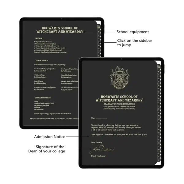 Dateless planner showing undated monthly and daily spreads.