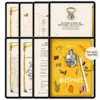 Hufflepuff edition digital vertical weekly planner for iPad with Hogwarts crest and leather texture.