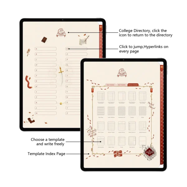 Introduction of Harry Potter-Gryffindor-Digital Notebook Template