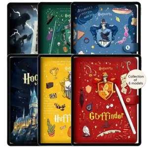 A 6-in-1 magical planner bundle showcasing six different digital notebook covers on iPad screens with a stylus.