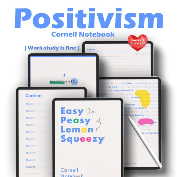 Close-up of a cornell note template page with eye-care background.