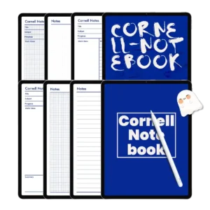 Hero view of the Klein Blue digital planner template for iPad.