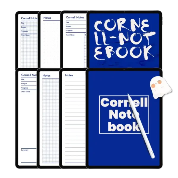 Hero view of the Klein Blue digital planner template for iPad.