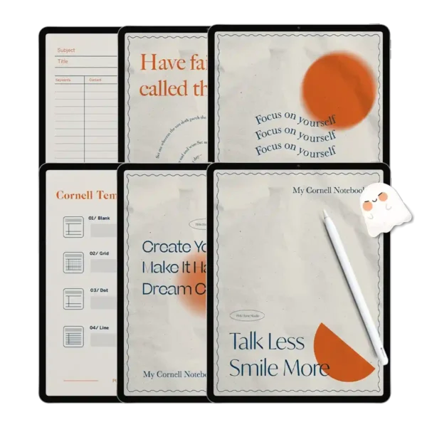 Hero view of the Orange daily planner template on an iPad Pro.