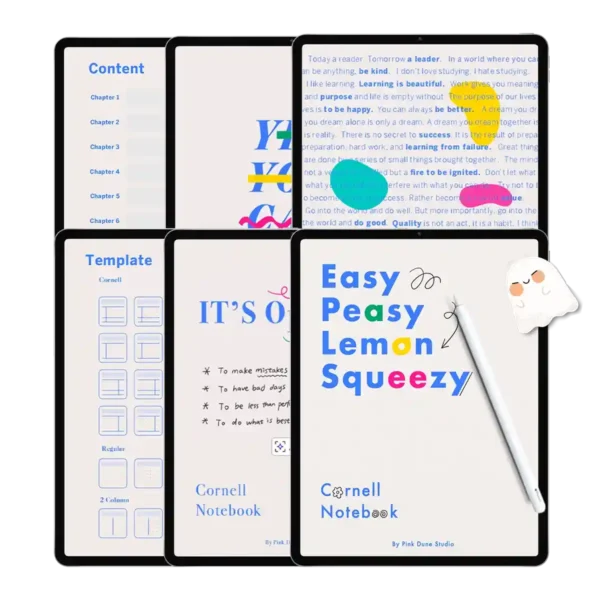 Hero view of the "Positivism" cornell notes pdf on an iPad Pro.