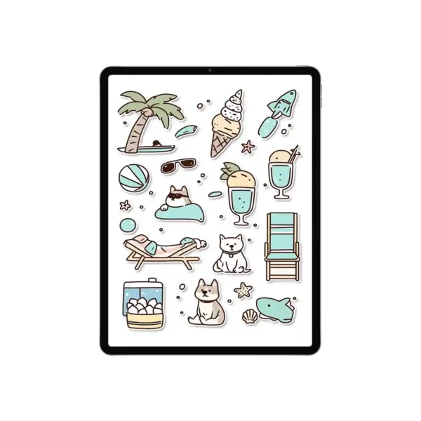 128 Holiday Stickers Summer Stickers for Planner Journals