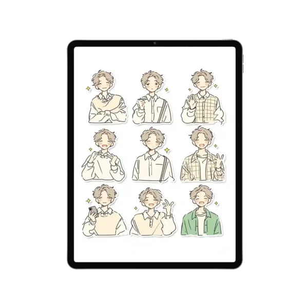 Free Sticker Packs - Masculine Student Stickers for Organizers