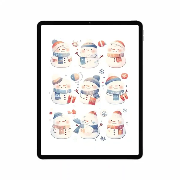 Snowman iPad Stickers - Cute Digital Stickers for Winter Planners