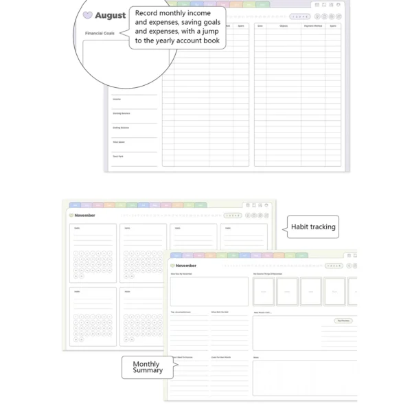 All-in-one planner digital tutorial and file structure.