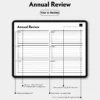 Annual review and reflection page for the goodnotes templates 2026 edition with self-grading.