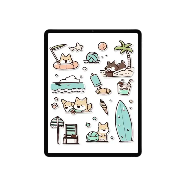 beach-vacation-stickers-for-planner-bundle