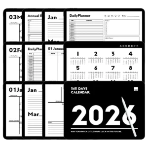 Goodnotes templates 2026 minimalist digital planner cover in a clean, professional grey aesthetic.