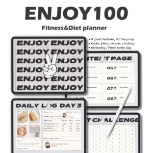 Wellness Planner 100-Day Transformation Challenge | Elite Healthy Planner 2 Healthy planner beginner user guide and tutorial pages.