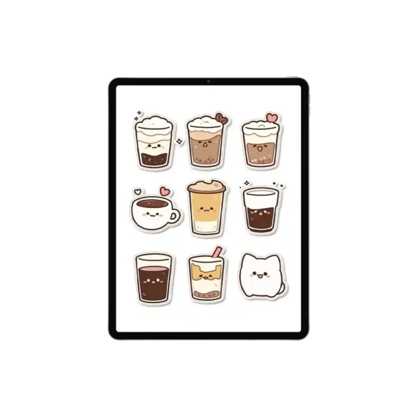 Free Digital Stickers Pack Combining Function & Feel-Good Vibes - For Mindful Organization