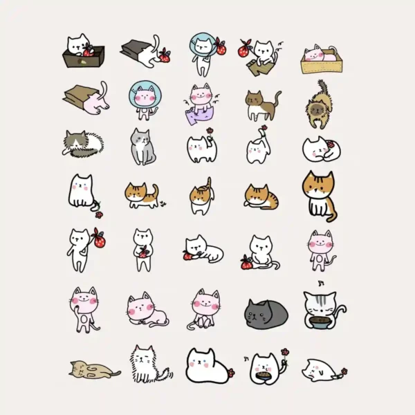 Transparent PNG Stickers for GoodNotes & Notability - Drag & Drop Ready for Any PDF App