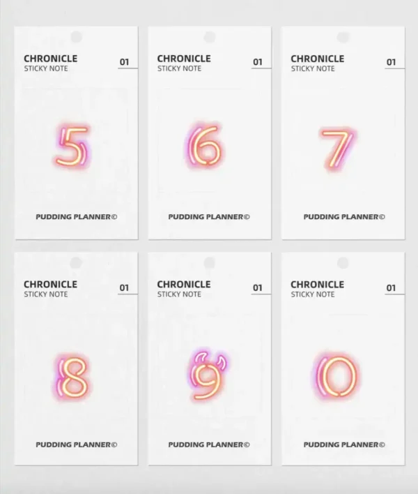 Highlighter Stickers Aesthetic Digital Stickers - Neon Glow Pack