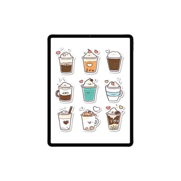 Free Digital Stickers – Best Planner Stickers Coffee Lover Pack