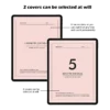 A pink planner and self-care planner displayed on an iPad with a gratitude journal layout.