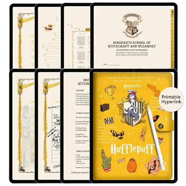 hufflepuff inspired yellow simple planner design